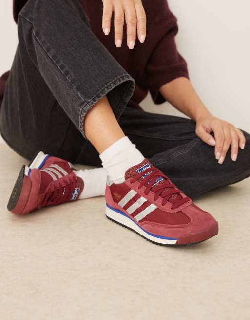 adidas Originals - SL 72 RS - Sneakers in kastanjebruin en metallic zilver
