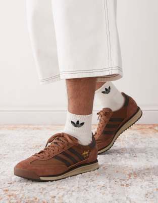 Size 13.5 adidas Originals adidas Originals SL 72 RS trainers in brown trainers
