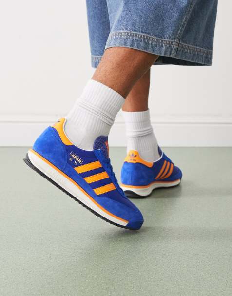 adidas Originals Sl 72 RS trainers in navy and orange - view 1