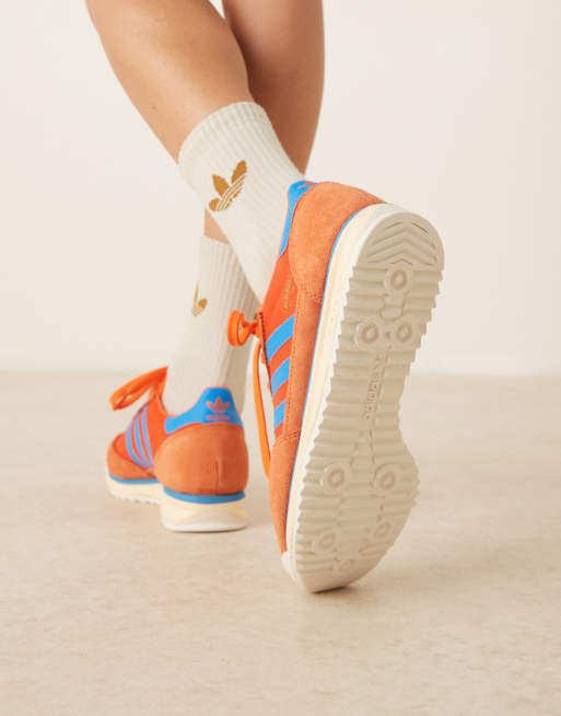 adidas Originals SL 72 RS trainers in orange and blue ASOS