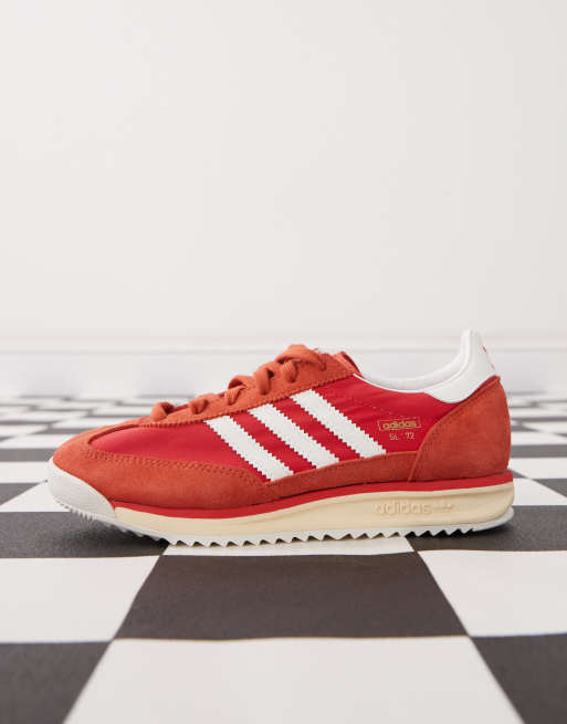 adidas Originals SL 72 RS trainers in red and white