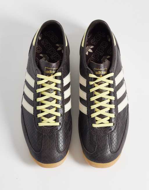 adidas Originals SL 72 Sneaker in Braun mit Schlangenprint und Gelb, 2 von 5