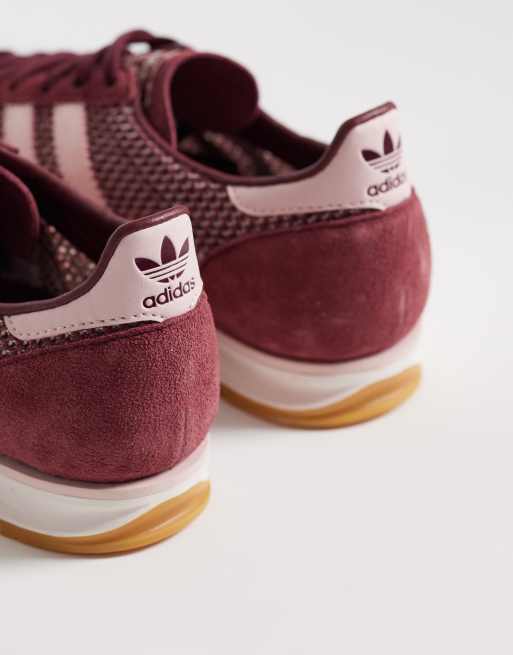 adidas Originals – SL 72 – Sneaker in Burgunderrot mit geflochtener Häkeloptik , 3 von 5