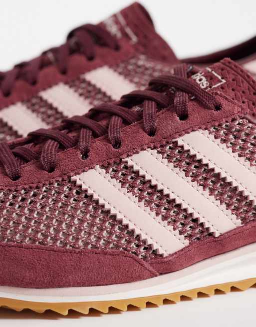 adidas Originals – SL 72 – Sneaker in Burgunderrot mit geflochtener Häkeloptik , 4 von 5