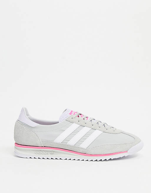 نقدي وصول أقسم  adidas Originals SL 72 sneakers in gray and pink | ASOS