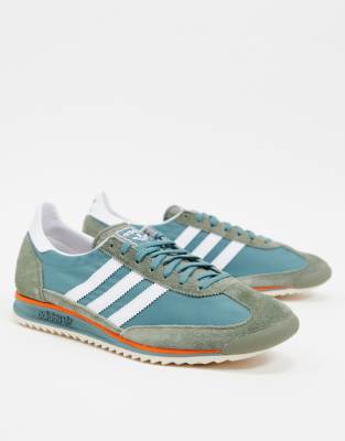 adidas originals sl 72 trainers in green