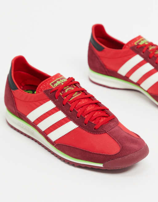 Permanece En consecuencia Uva adidas Originals SL 72 sneakers in red | ASOS