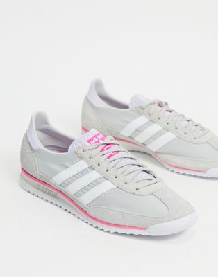 grey and pink adidas
