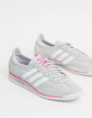 grey pink trainers