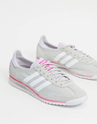 grey and pink adidas