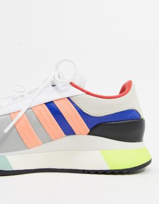 adidas originals sl andridge fashion trainers in white and pink