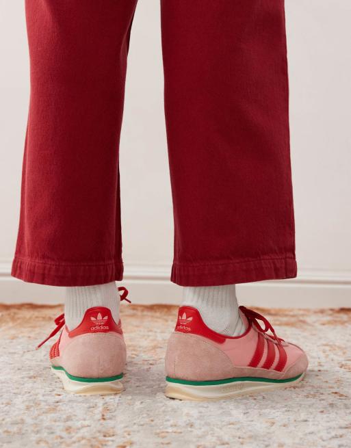 adidas Originals SL72 OG sneakers in pink and red