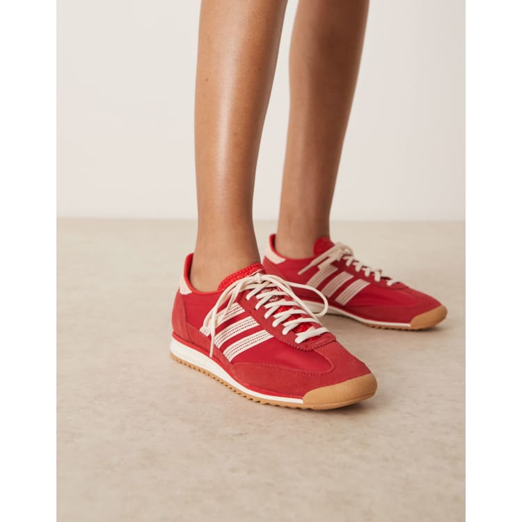 adidas Originals SL72 OG sneakers in red with crochet