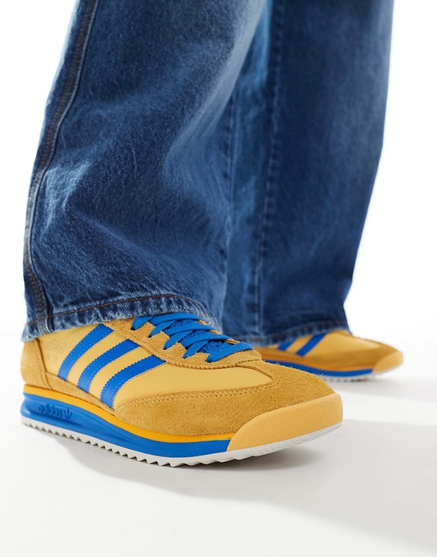 Adidas Originals Sl72 Retro Sport Sneakers In Blue And Yellow