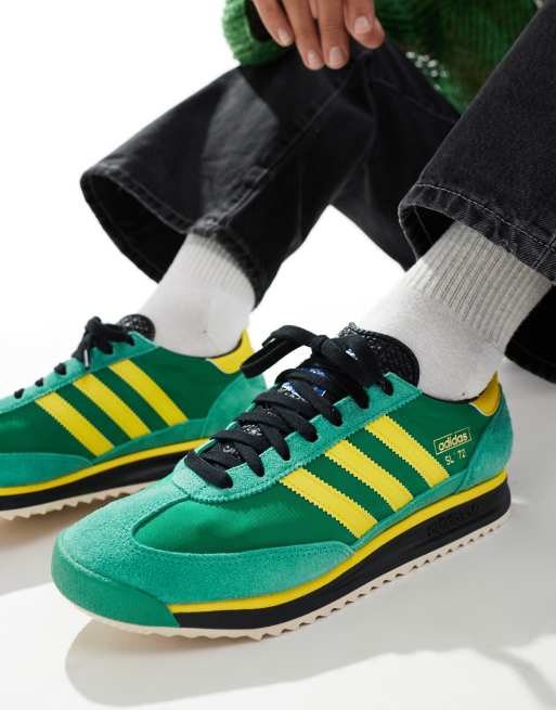 Green retro adidas shoes hotsell