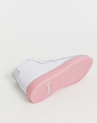 adidas sleek mid top pink bottoms