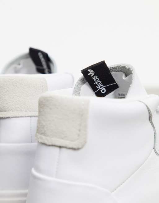 adidas Originals Sleek Mid Top sneakers in white and gray