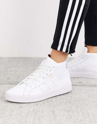 white mid top adidas