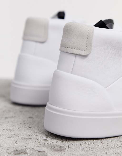 adidas Originals Sleek Mid Top sneakers in white and gray