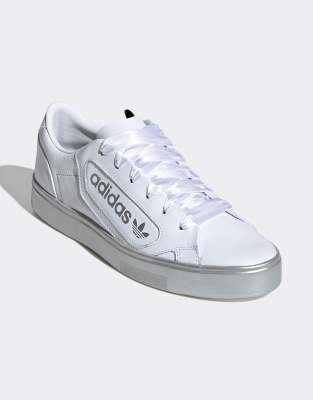 adidas originals sleek sneakers in white