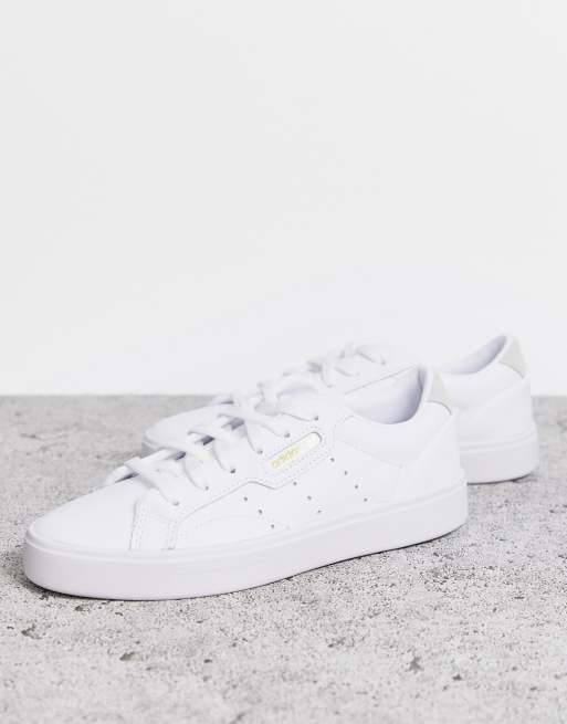 Boda Más lejano Emoción adidas Originals Sleek sneakers in white | ASOS