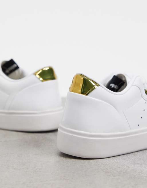 Adidas originals sleek trainers in white asos sale