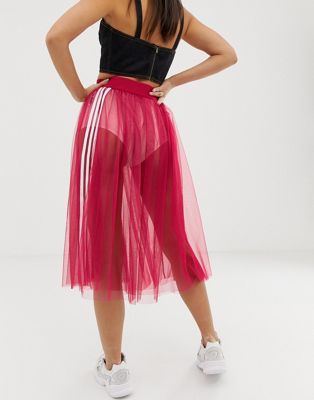 adidas pink tulle skirt