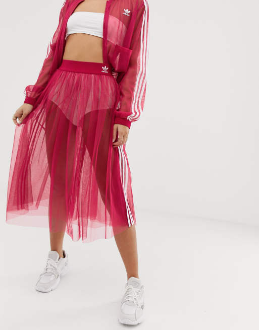 Women's adidas originals on sale layered tulle skirt