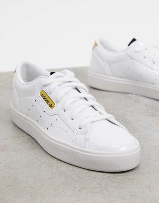 Adidas originals sleek trainers hotsell in white