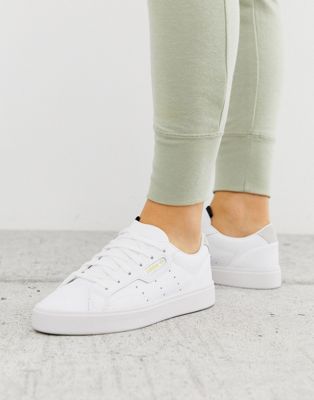 adidas classic white trainers