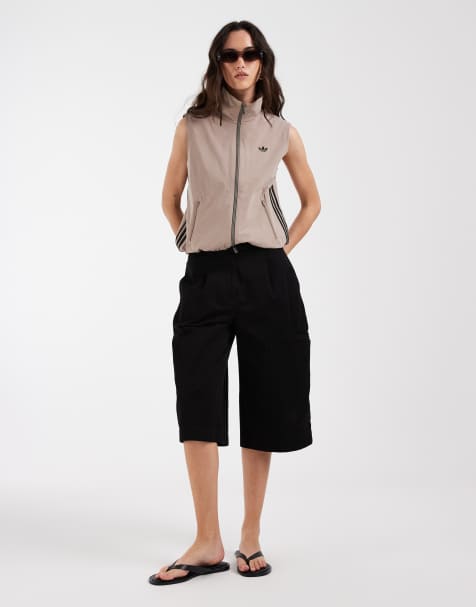 adidas Originals sleeveless Firebird track top in light brown - view 1