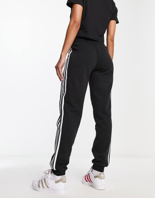 adidas Originals classic 3 stripe sweatpants in black