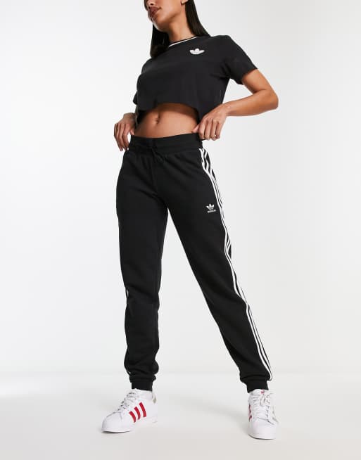 SMALL adidas Originals Women's SUPERSTAR slim fit TRACK PANTS black LAST1