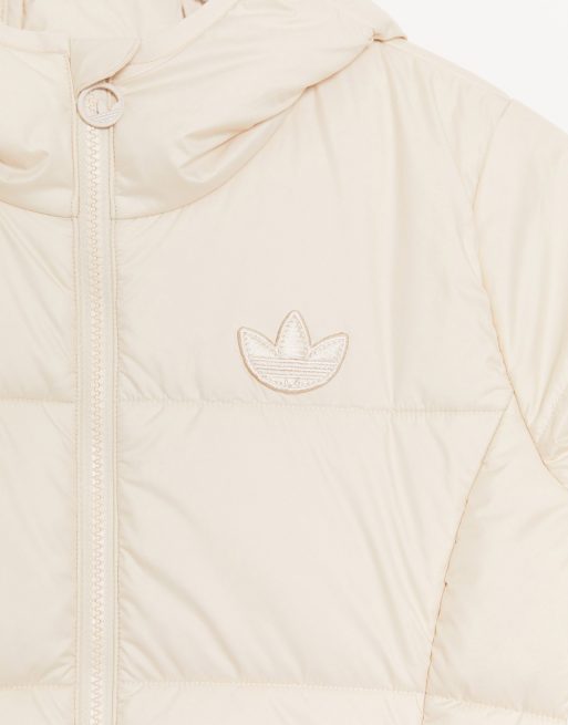 adidas Originals slim fit padded jacket in cream