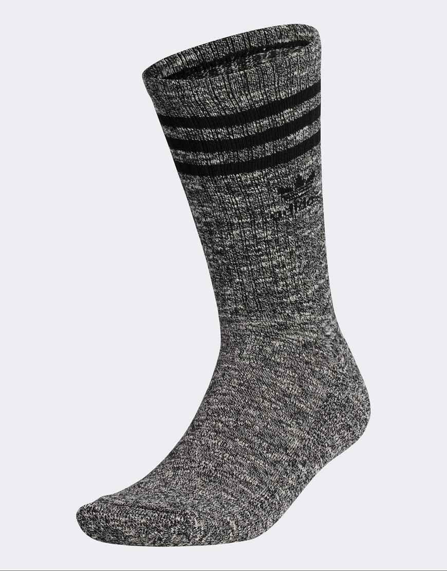 Adidas Originals slub single crew sock in gray heather