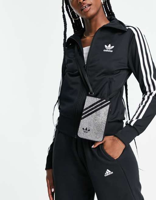 adidas Originals - Sølvfarvet mini-taske med crossbody-rem, tre striber og |