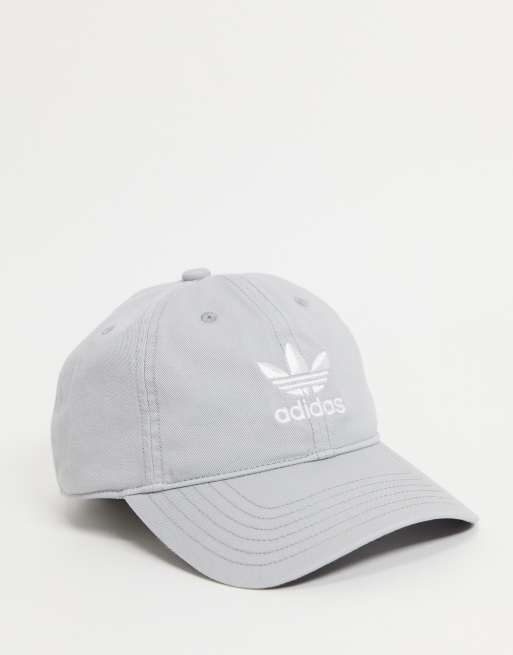 adidas small logo adjustable in gray ASOS