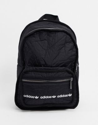 adidas black trefoil backpack