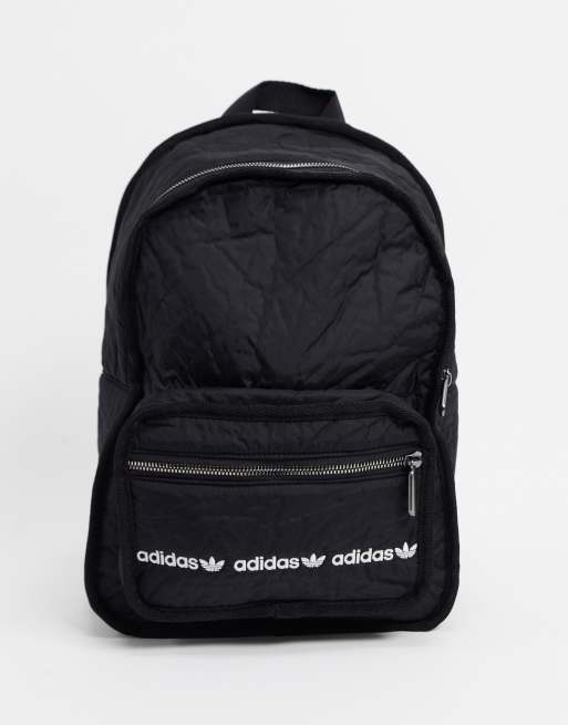 Adidas originals small 2025 trefoil backpack in black