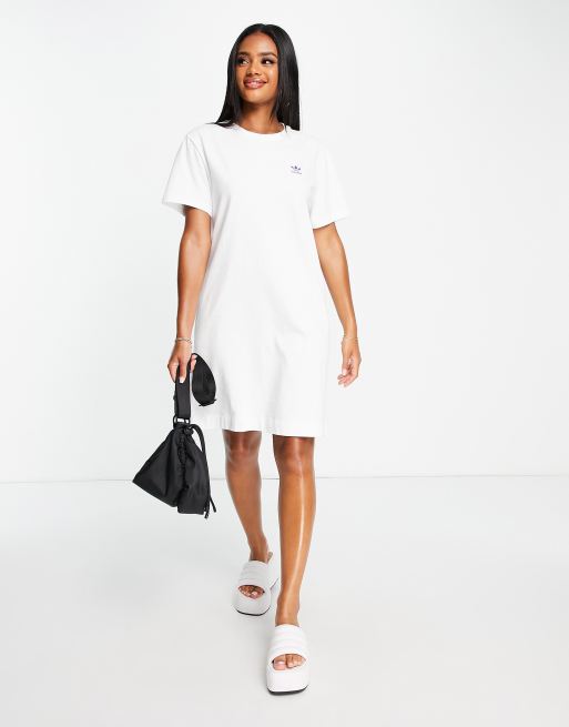 Adidas white hot sale t shirt dress