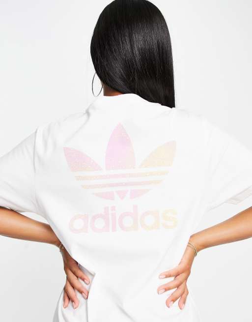 adidas Originals small Trefoil t-shirt dress in white | ASOS
