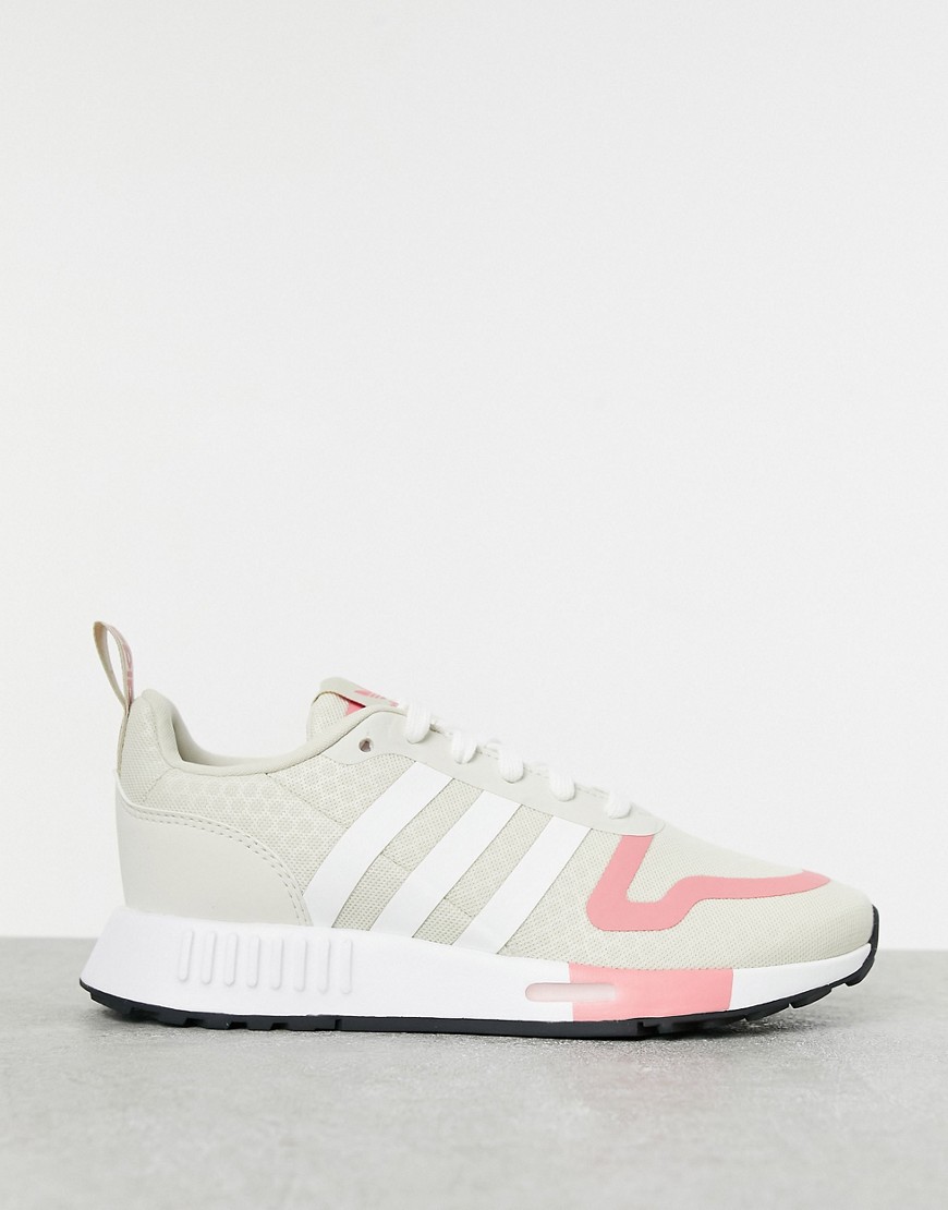Adidas Originals Smooth Runner trainers in beige and pink-Neutral