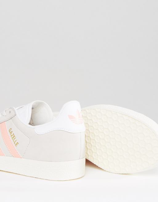 adidas Originals Sneakers in pastelgrijs met roze strepen ASOS