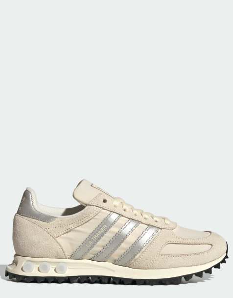 adidas Originals sneakers LA in beige chiaro e argento - view 1