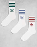 [adidas Originals] adidas Originals socks with 3 stripes in multi 40-42 MULTI