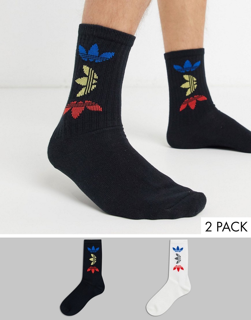 adidas Originals socks with metallic trefoil in black