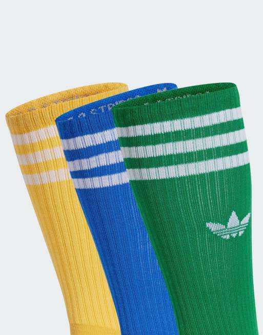 adidas Originals – Solid – Blå strumpor, 3-pack, 2 av 2