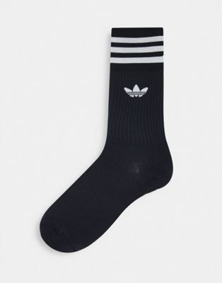 adidas Originals solid black crew socks