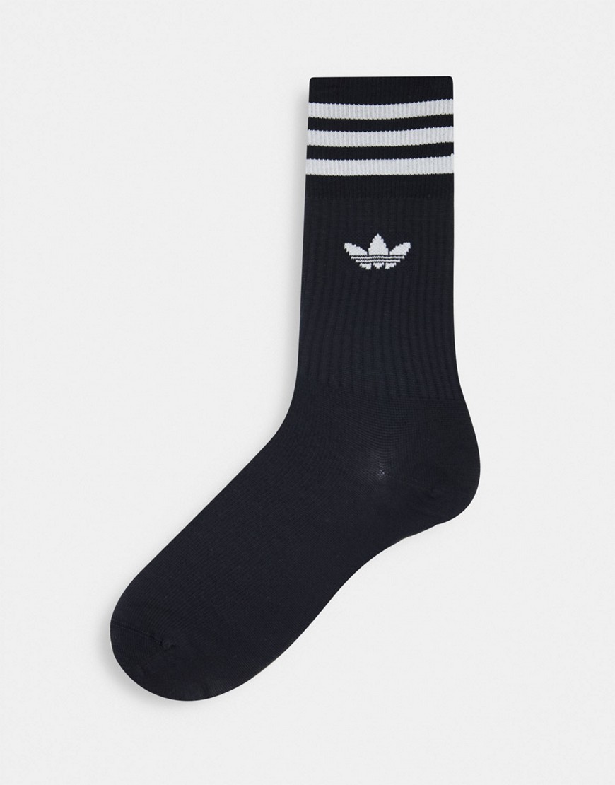 Adidas Originals solid black crew socks