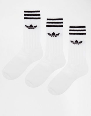 adidas solid crew 3 pack